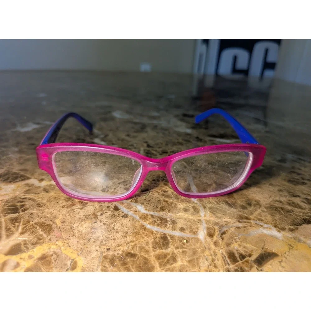 Kid Youth Nike Eyeglasses Girls 5527 Full Frame Square Plastic Black Pink Purple
